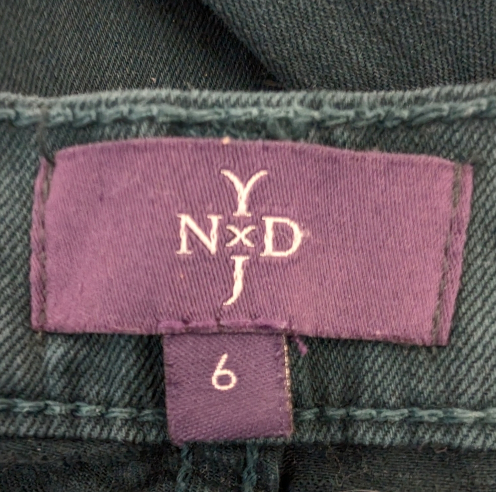 👖NYDJ Not Your Daughter's Jeans Green Lift Tuck Straight Leg Pants Size 6 - Picture 4 of 8
